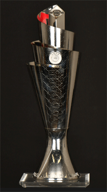 The UEFA Nations League Trophy the Wolf